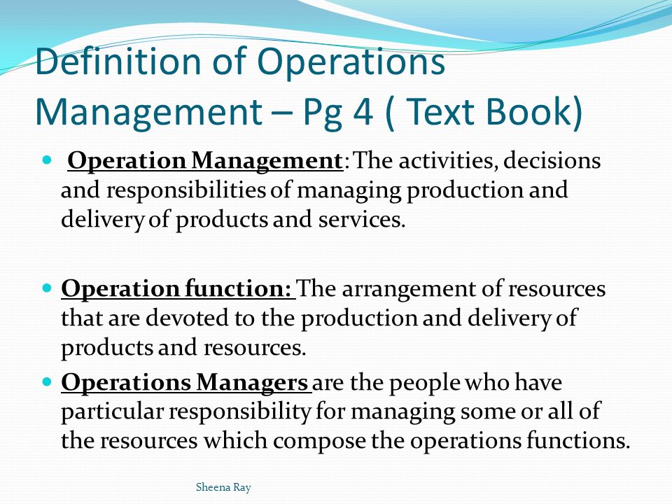 What Are the Primary Functions of an Operations Department?